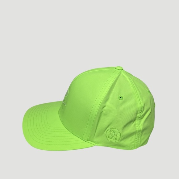 G/Fore Performance Golf Hat Neon Green Hi Vis Adjustable Snapback Skull & Tees - Picture 3 of 7